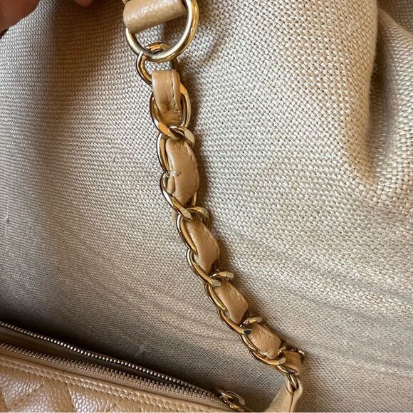 Chanel Cavier Quilted Timeless CC Shoulder Bag Beige - Picture 11 of 16